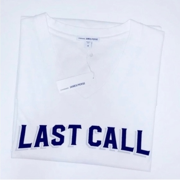 JAMES Perse V Neck Last Call T Shirt - Picture 6 of 6